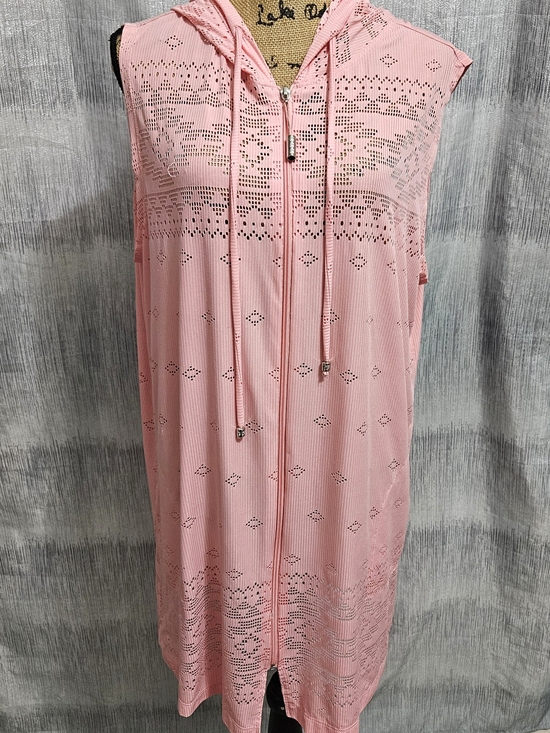 Dotti Other - Dotti Pink Hooded Crochet Swim Coverup